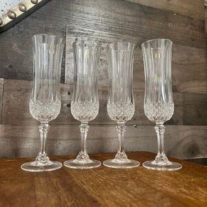 Crystal Champagne Flutes Set